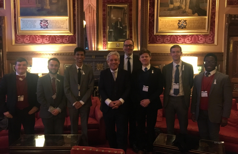 Students with Mr Speaker