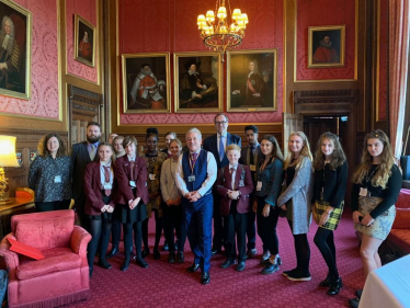 Students with Richard and Mr Speaker